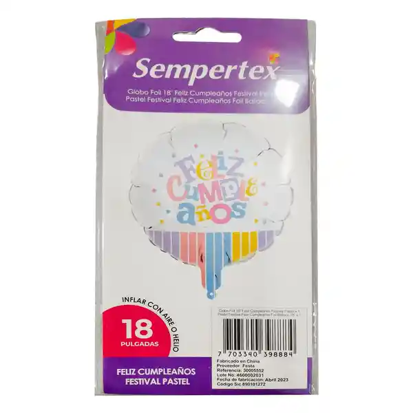 Sempertex Globo Feliz Cumpleanos Festival Past 7703340398884