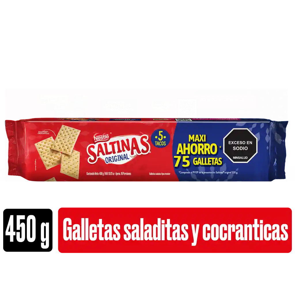 Galletas SALTINAS Original 5 tacos x 450g