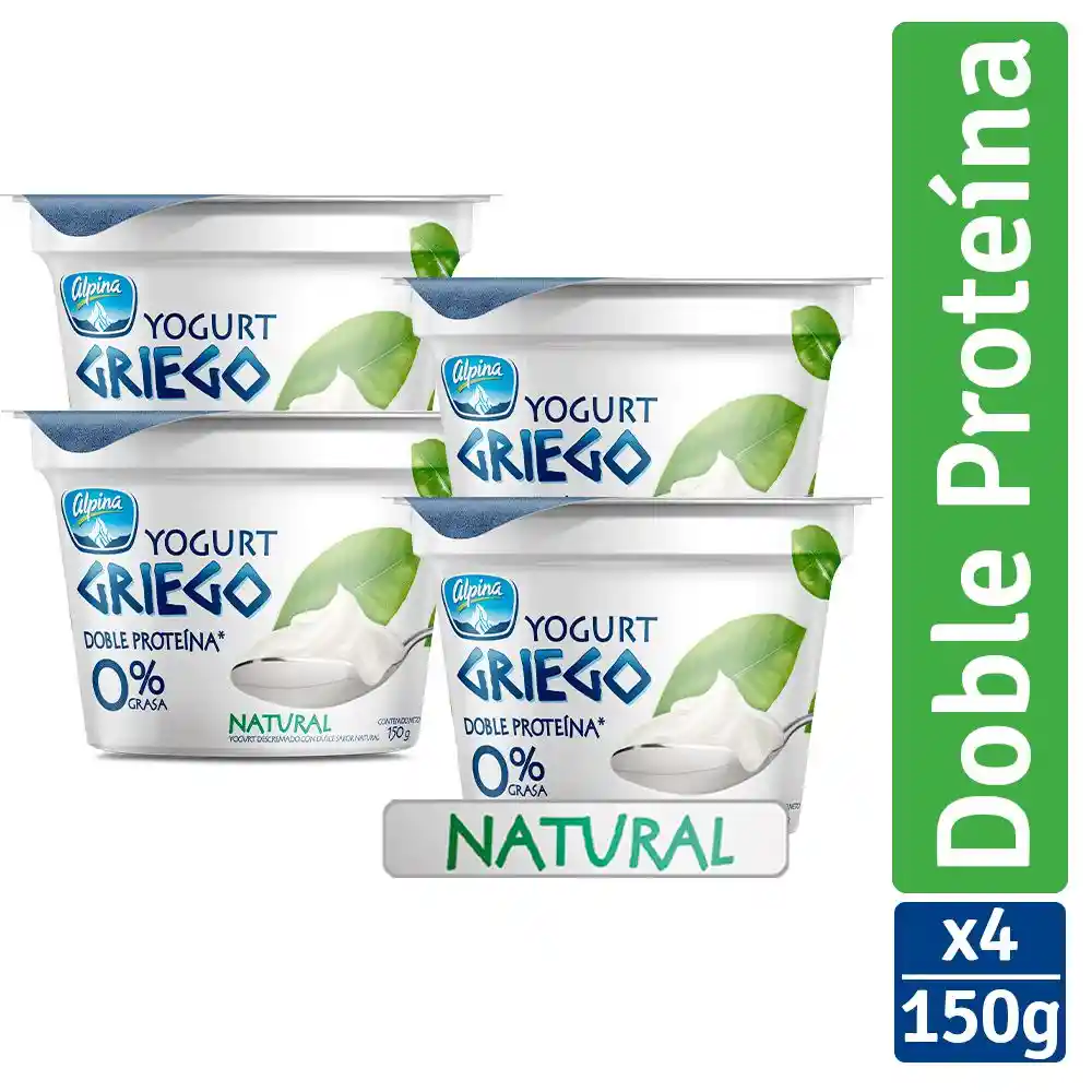 Alpina Yogurt Griego Natural Doble Proteína