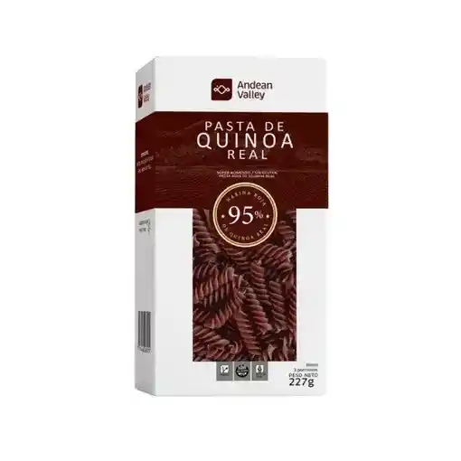 Pasta de Quinoa Real Organica Roja Av 95% - Andean Valley