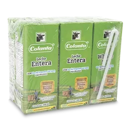 Leche Uht Entera Colanta Caja x 200 mL x 6 U