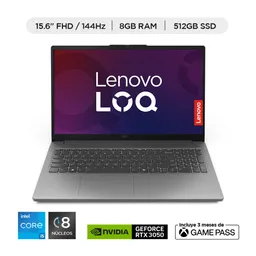 Computador Portátil Gaming Lenovo Loq 15iax9e - Intel Core I5h - Ram 8gb - 512gb Ssd - Nvidia® Geforce Rtx™ 3050 6gb Ai - Windows 11 - Gris
