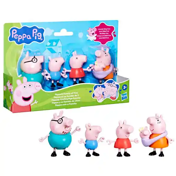 Peppa Pig Muñeca Peppa y su Familia de Cinco
