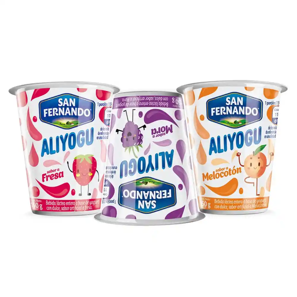 San Fernando Bebida Láctea Aliyogu Sabores Surtidos