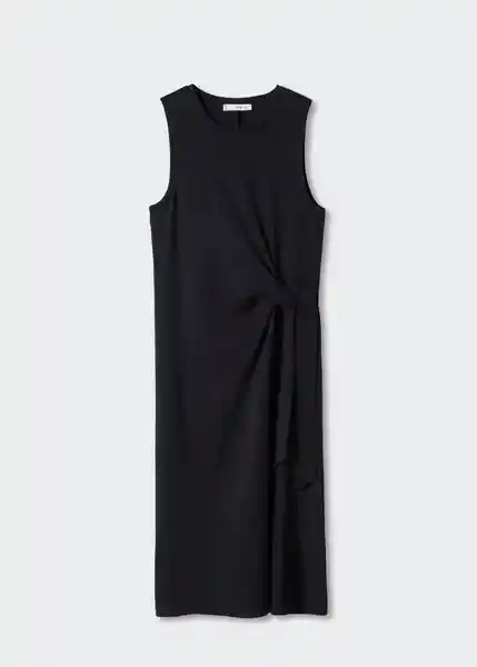 Vestido Fertina Negro Talla 18 Mujer Mango