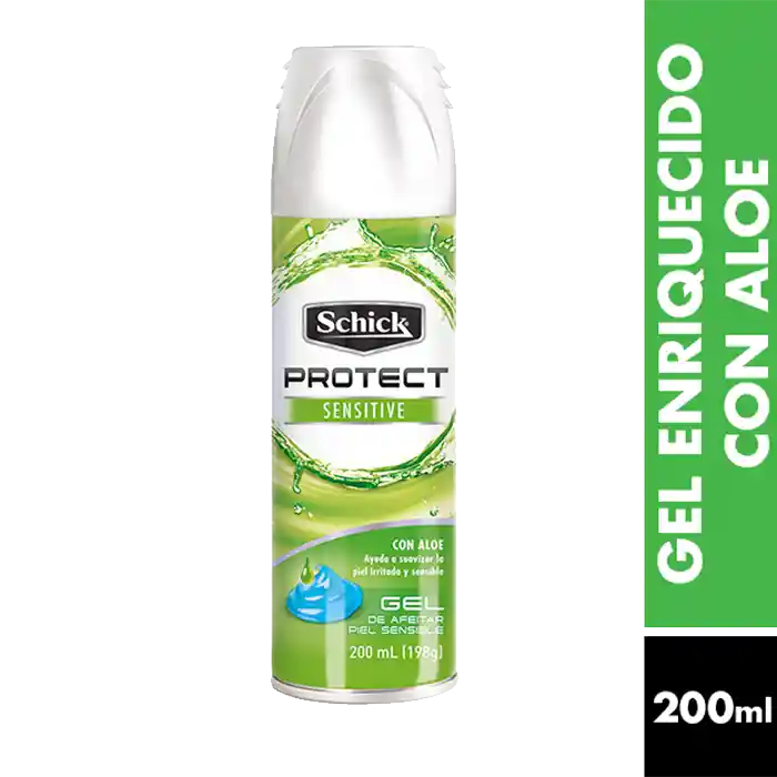 Schick Protect Gel para Afeitar Sensitive con Aloe