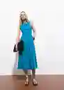 Vestido Nicole Azul Talla S Mujer Mango