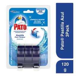 Pato Limpiador en Pastilla para Tanque Color Azul Aroma Marina