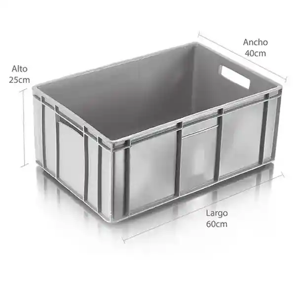 Estra Caja Fruver Cerrada Gris 60 x 40 x 25 cm