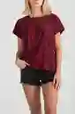 ONeill Camiseta Classic as Above Femenino Vino Tinto Talla M