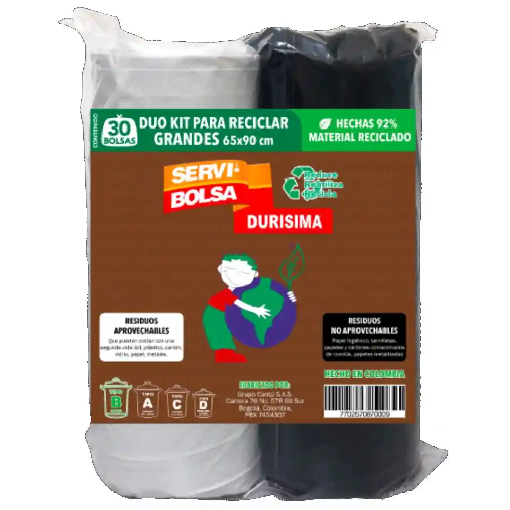 Bolsa Para Basura Servibolsa Kit Para Reciclar