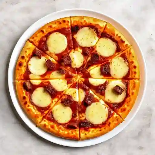 Pizza personal de costillitas bbq