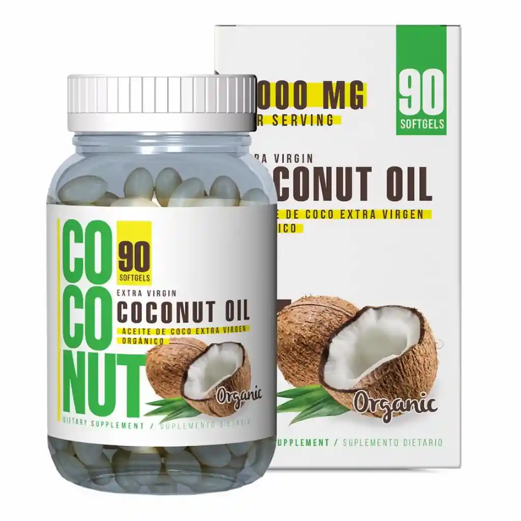 HEALTHY AMERICA Suplemento En Capsulas De Aceite De Coco Coconut