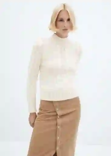 Jersey Arquito Crudo Talla XL Mujer Mango