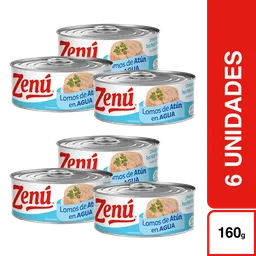 6 x Zenu Lomos de Atun en Agua