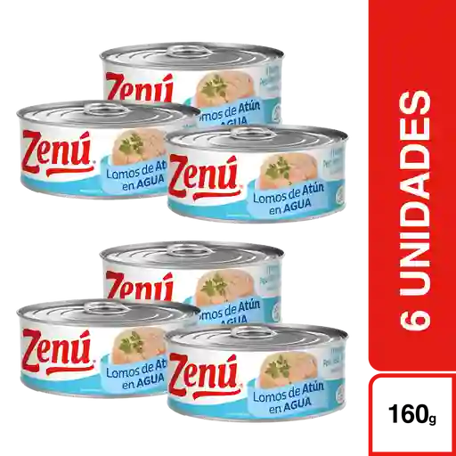 6 x Zenu Lomos de Atun en Agua