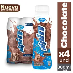 Alpin Botella Chocolate x4 Und 300 ml