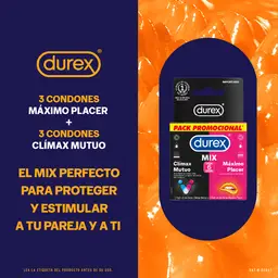 Durex Condon Mix Clímax Mutuo y Máximo Placer