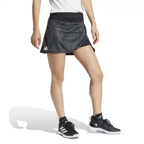 Adidas Falda Short Club Graphskirt Mujer Gris Talla M IK2238