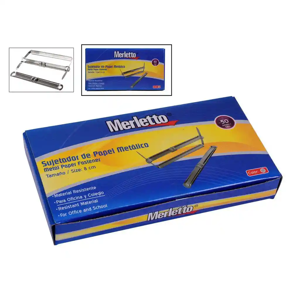 Set Sujetador de Papel Metalicomerletto