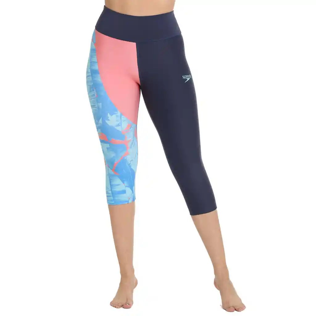 Pantalon Leggings Capri Banana Leaf Mujer Azul-xl