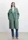 Abrigo Picarol Petróleo Talla L Mujer Mango