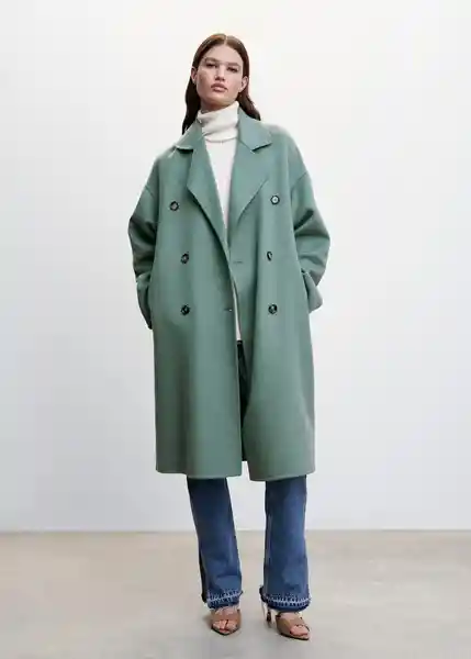 Abrigo Picarol Petróleo Talla L Mujer Mango