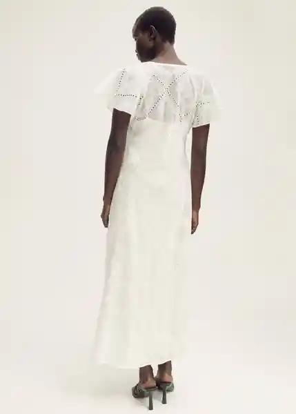 Vestido Moss Blanco Talla S Mujer Mango