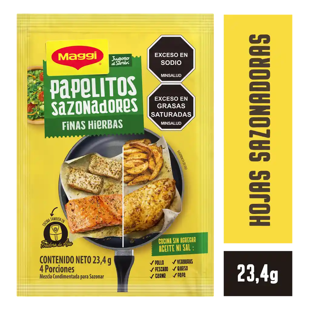 Hojas sazonadoras MAGGI Jugoso al Sartén Pollo finas hierbas x 23,4g