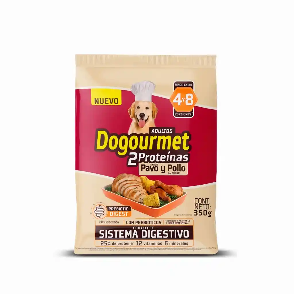 Dogourmet Alimento para Perro Adulto Sabor a Pavo y Pollo 