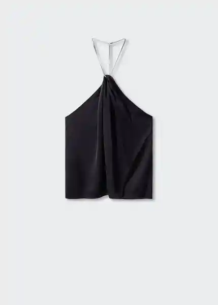 Top Party Negro Talla XS Mujer Mango