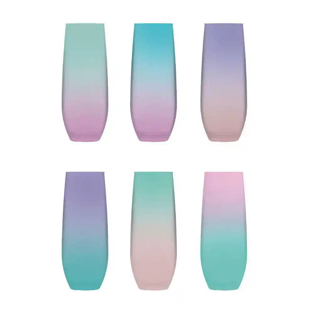 Set X 6 Vasos Altos Auroras Toy Cristar 0903cc6toy