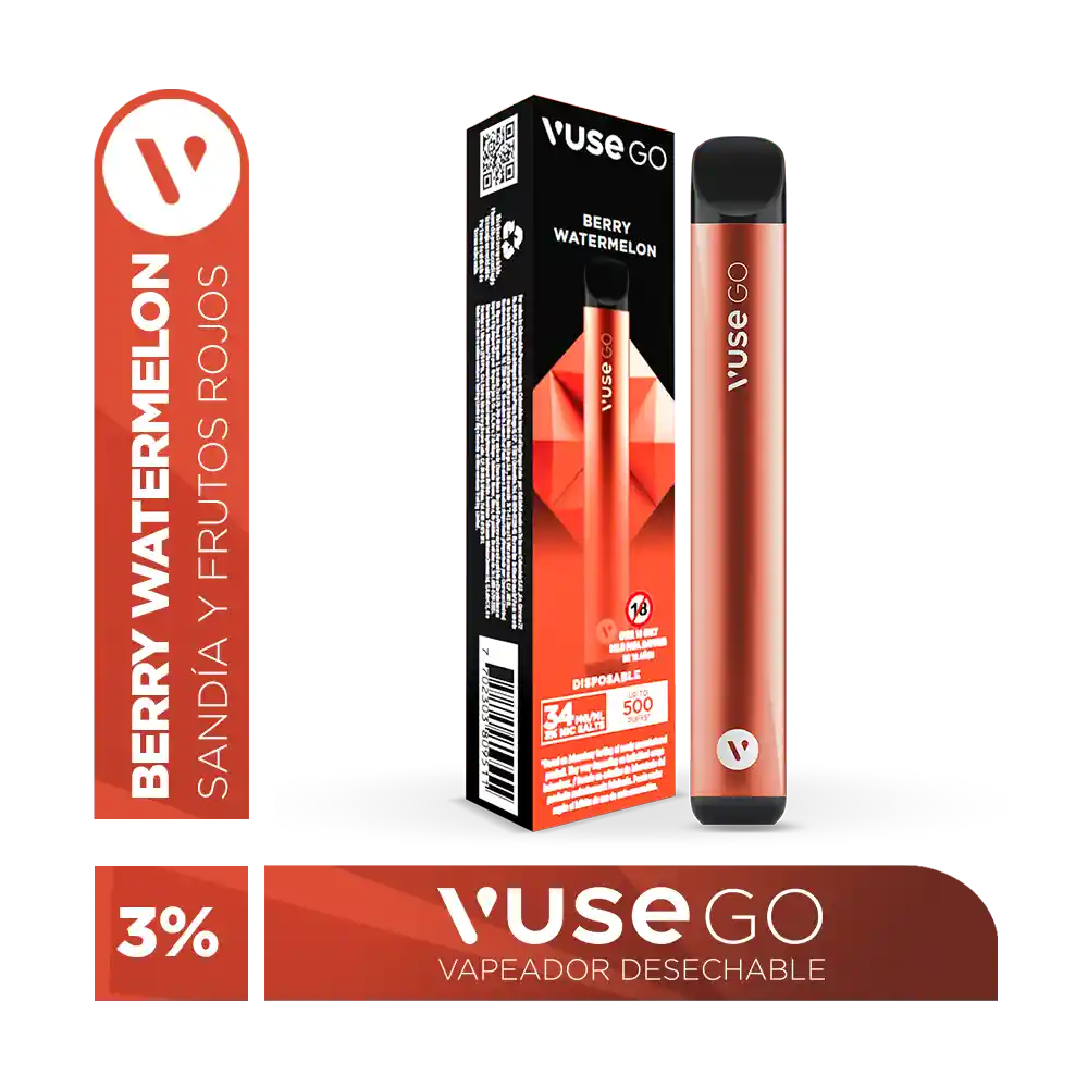 Vuse Go Vapeador 500 Puffs Berry Watermelon