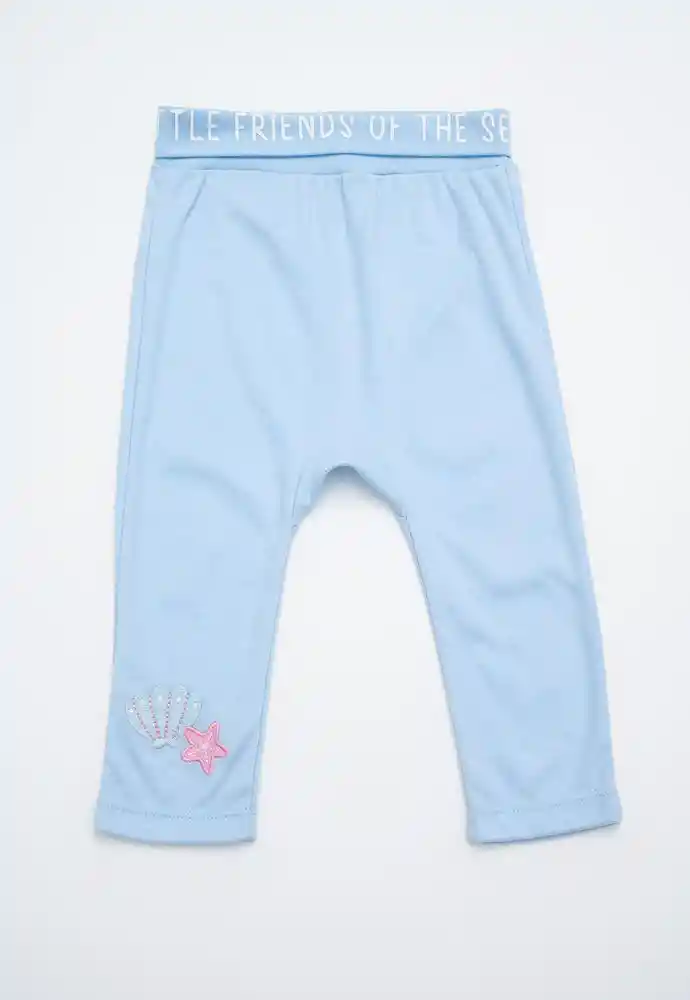 Pantalon Niña 3/6 Meses-azul Clar