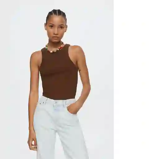 Top Boni Marron Talla S Mujer Mango