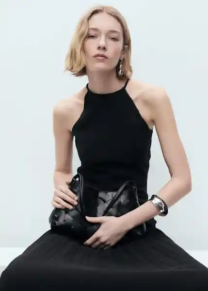 Vestido Tina Negro Talla S Mujer Mango