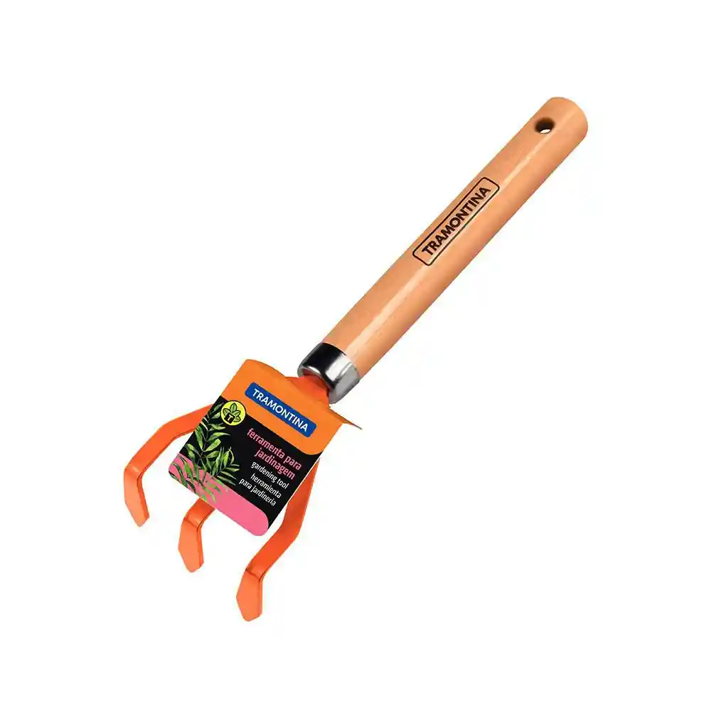 Rastrillo 3 Dientes Mango Madera Tramontina 77909001