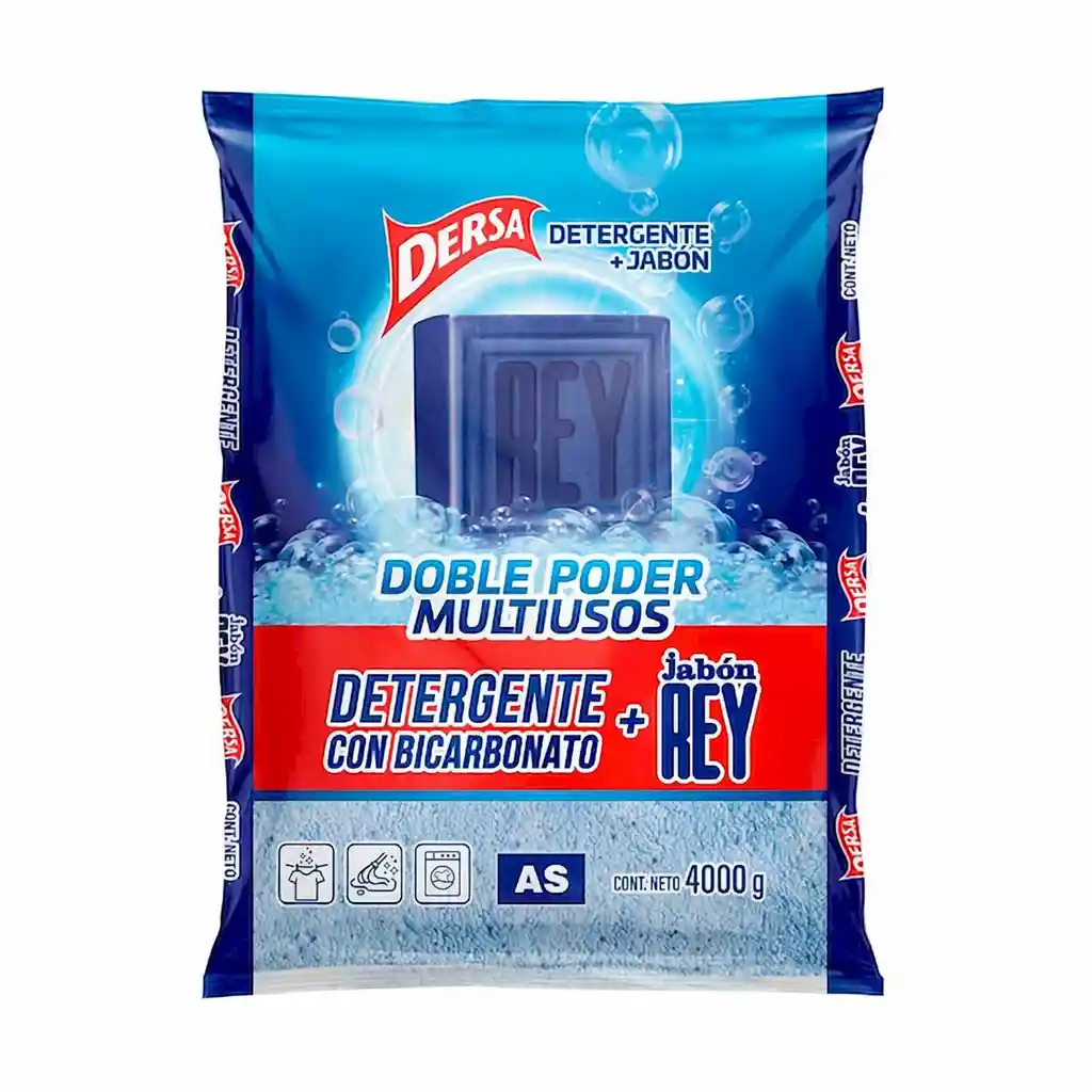 Dersa Detergente en Polvo Bicarbonato con Jabón Rey