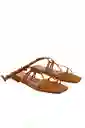 Sandalia Plana Beige Virgil