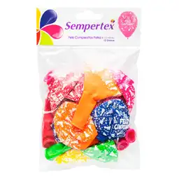 Sempertex Globos R-12 Infinity Feliz Cumpleaños Colores Surtidos