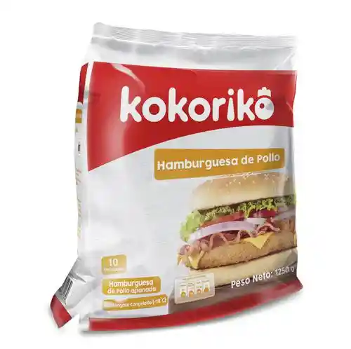 Kokoriko Carne de Hamburguesa de Pollo Apanada