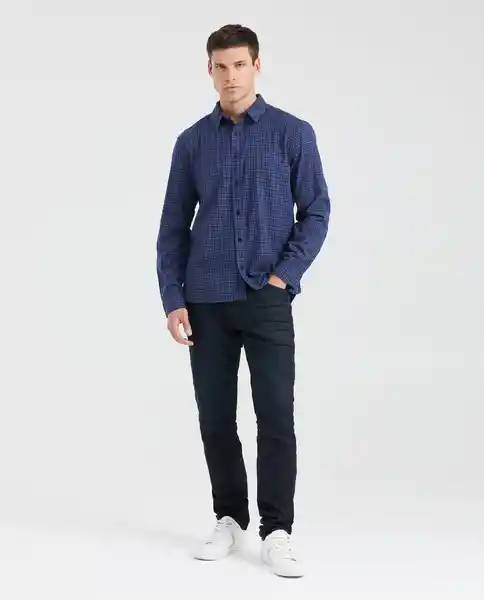 Camiseta Plaid Azul Dark Ultra Oscuro T. M Chevignon