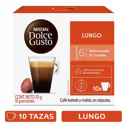 Cápsulas de Café NESCAFÉ DOLCE GUSTO Lungo 70 g
