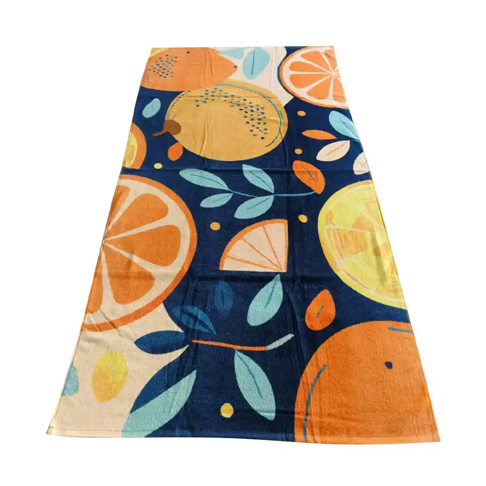 Toalla de Playa 75x150 Cm 300 Gsm Diseño Naranjas Krea