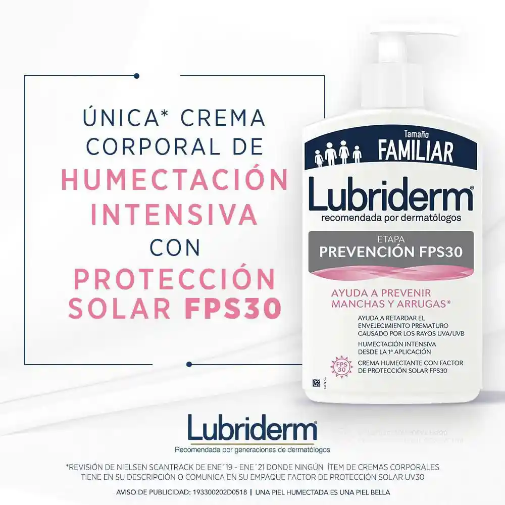 Lubriderm Crema Prevención Fps30