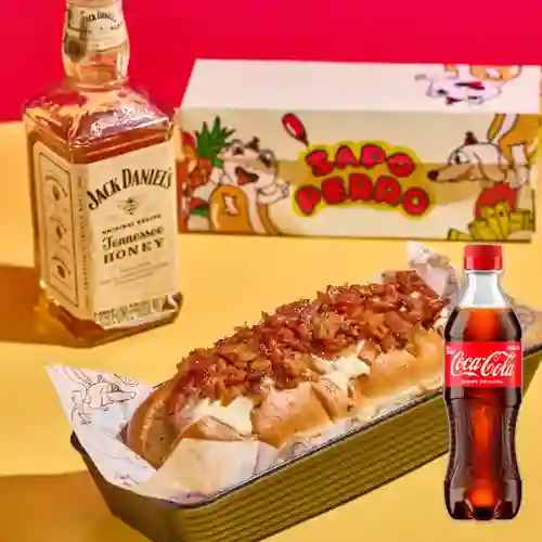 Combo Perro Jack Daniels + Coca Cola Original 400 ml