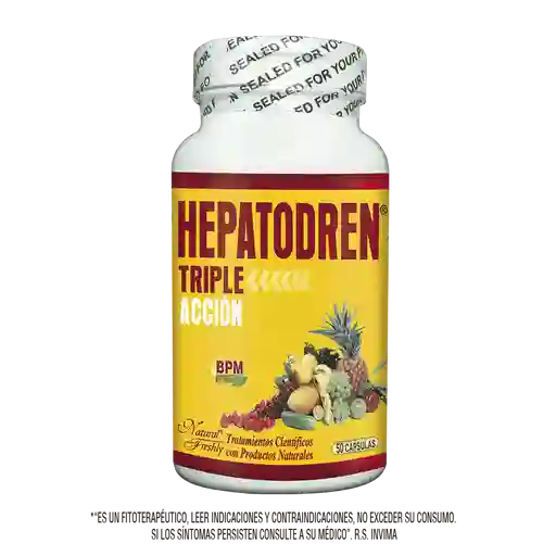 Hepatodren Suplemento Drenador Hepático Triple Acción