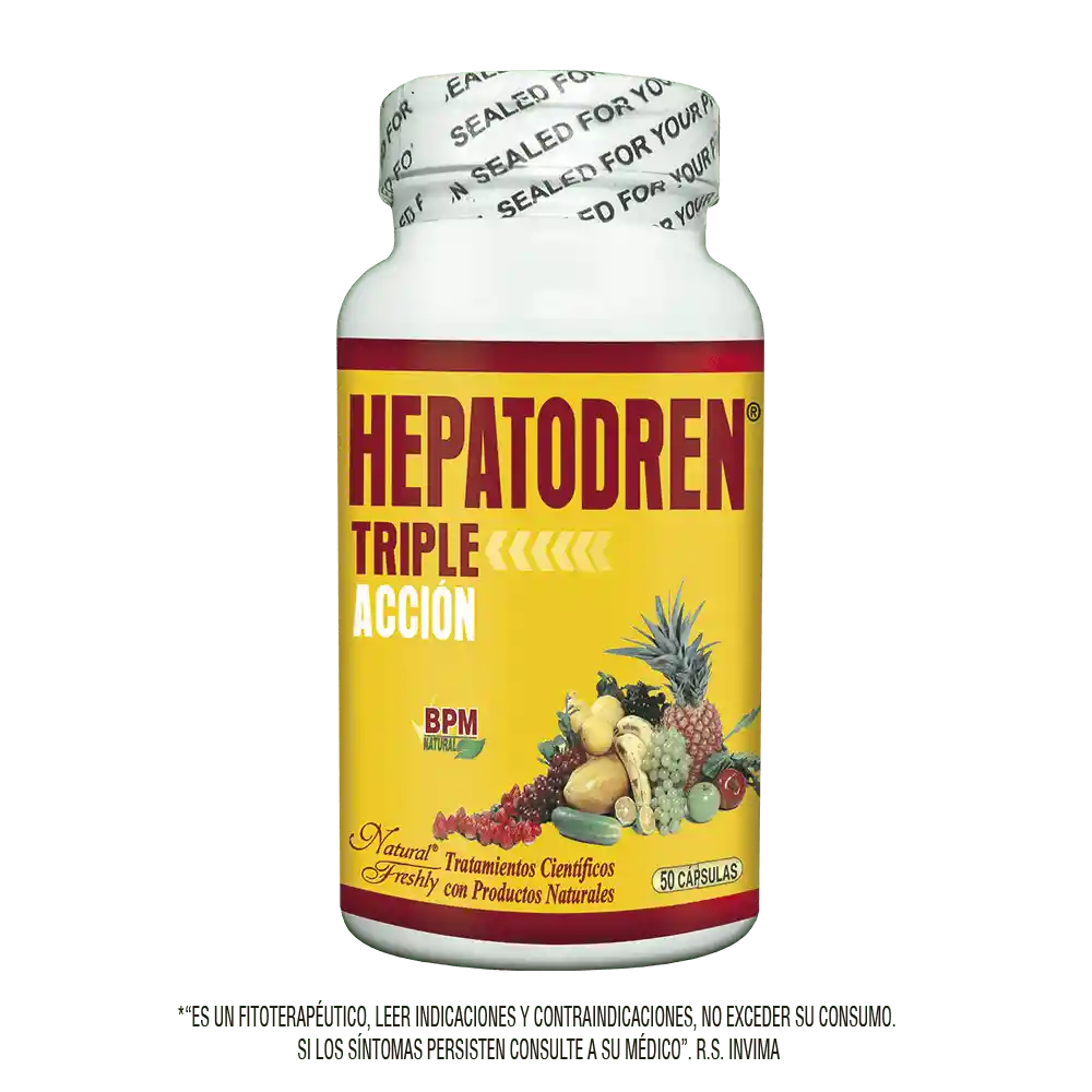 Hepatodren Suplemento Drenador Hepático Triple Acción