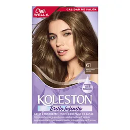 Tintura Wella Koleston Tono 61 Rubio Cenizo Oscuro
