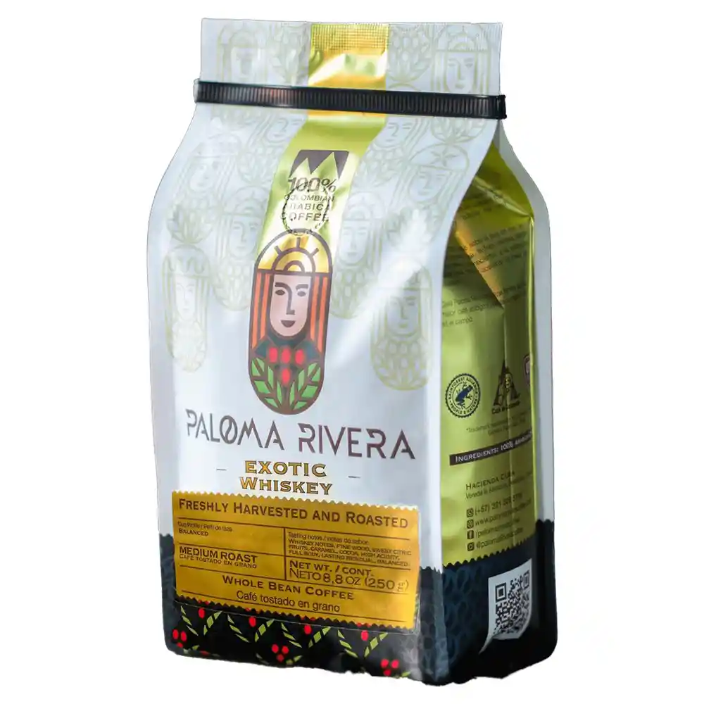 Café Paloma Rivera Molido Exotic Whsikey (250 Gr)
